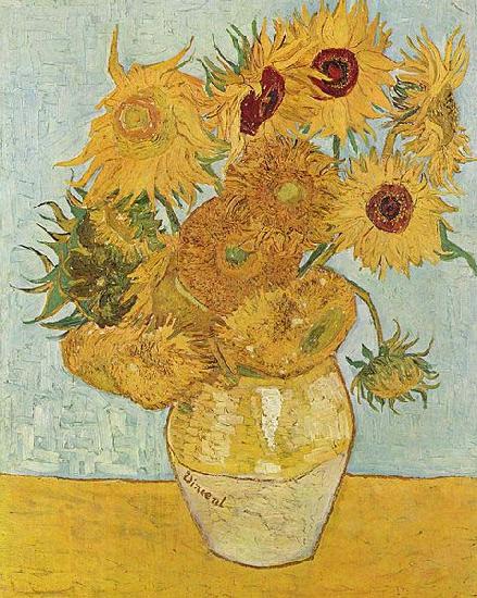 Vincent Van Gogh Vase with Twelve Sunflowers, August China oil painting art